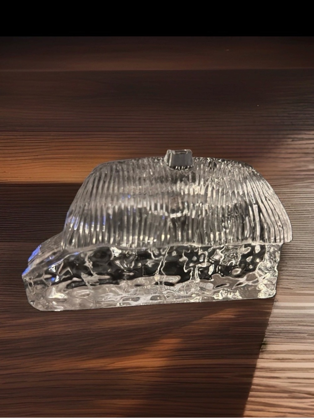 Waterford Crystal Paperweight Lismore Village Cottage Ireland 3.75"L EUC